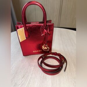 Michael Kors Metallic Red Mini Bag